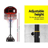 2.1M Portable Basketball Stand System Backboard Hoop Height Adjustable Net Ring - Catching Deals