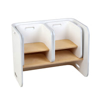 3PC Kids Table and Chairs Set Toys Play Desk Children Shelf Storage White - Catching Deals