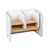 3PC Kids Table and Chairs Set Toys Play Desk Children Shelf Storage White - Catching Deals