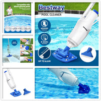 Rechargeable Automatic Swimming Pool Cleaner Vacuum Sucker Cordless With Pole