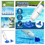 Rechargeable Automatic Swimming Pool Cleaner Vacuum Sucker Cordless With Pole