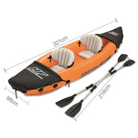 2 Person Kayak Kayaks Fishing Boat Inflatable LITE-RAPID Canoe Raft with Oars