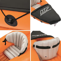 2 Person Kayak Kayaks Fishing Boat Inflatable LITE-RAPID Canoe Raft with Oars