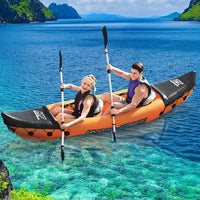 2 Person Kayak Kayaks Fishing Boat Inflatable LITE-RAPID Canoe Raft with Oars