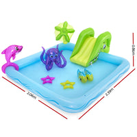 Bestway Inflatable Swimming Pool Kids Play Fantastic Aquarium Pool 239cm x 206cm