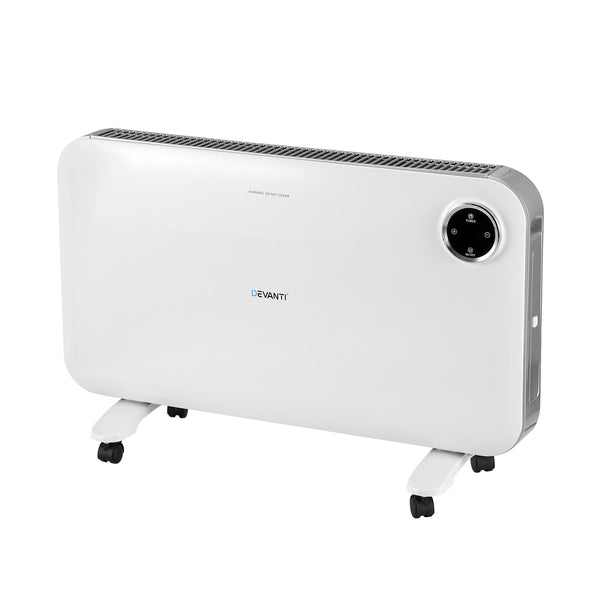 Devanti Electric Convection Heater White 2000W LED Digital Display