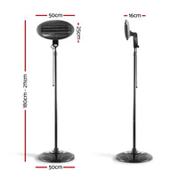 2000W Electric Patio Heater Outdoor Garden Radiant Portable Pedestal Heat Stand