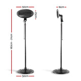 2000W Electric Patio Heater Outdoor Garden Radiant Portable Pedestal Heat Stand