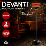 2000W Electric Patio Heater Outdoor Garden Radiant Portable Pedestal Heat Stand