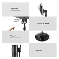 2000W Electric Patio Heater Outdoor Garden Radiant Portable Pedestal Heat Stand