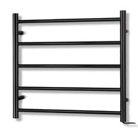 Heated Towel Rail Ladder Rails Electric Warmer Heater Holder Rack Bathroom Black