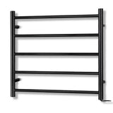 Heated Towel Rail Ladder Rails Electric Warmer Heater Holder Rack Bathroom Black