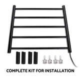 Heated Towel Rail Ladder Rails Electric Warmer Heater Holder Rack Bathroom Black