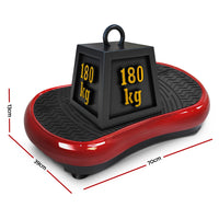 Everfit Vibration Machine Plate Platform Body Shaper Home Gym Fitness Maroon - Catching Deals