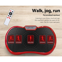 Everfit Vibration Machine Plate Platform Body Shaper Home Gym Fitness Maroon - Catching Deals