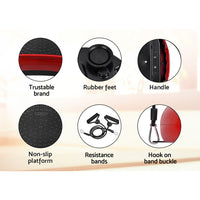 Everfit Vibration Machine Plate Platform Body Shaper Home Gym Fitness Maroon - Catching Deals