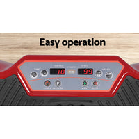 Everfit Vibration Machine Plate Platform Body Shaper Home Gym Fitness Maroon - Catching Deals