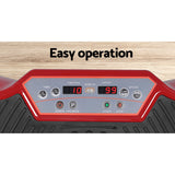 Everfit Vibration Machine Plate Platform Body Shaper Home Gym Fitness Maroon - Catching Deals