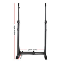 2 Squat Rack Fitness Exercise Press Weight Lifting Home Gym Barbell Stand Holder - Catching Deals