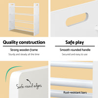 Keezi 12 Plastic Bins Kids Toy Organiser Box Bookshelf Storage Children Rack - Catching Deals