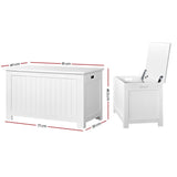 Keezi Kids Wooden Toy Chest Storage Blanket Box White Children Room Organiser - Catching Deals