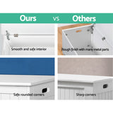 Keezi Kids Wooden Toy Chest Storage Blanket Box White Children Room Organiser - Catching Deals