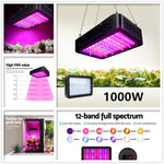1000W LED Grow Light Kit Full Spectrum Indoor Plant Growth Hydroponic System