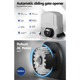 1200KG LockMaster Electric Sliding Gate Opener Automatic Motor Remote Rail 4M
