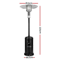 Devanti Outdoor Gas Patio Heater 13.5kW Portable Stainless Steel