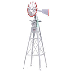 Garden Windmill 6FT 186cm Metal Ornaments Outdoor Decor Ornamental