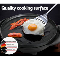 Grillz Electric BBQ Grill Smoker Outdoor Kitchen Kettle Portable Non Stick Oven
