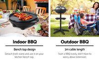 Grillz Electric BBQ Grill Smoker Outdoor Kitchen Kettle Portable Non Stick Oven
