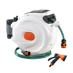 10M Retractable Water Hose Reel Garden Spray Gun Storage Outdoor Auto Rewind New - Catching Deals
