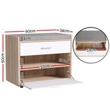 Shoe Cabinet Bench Shoes Storage Drawer Organiser Rack Fabric Wooden Cupboard - Catching Deals