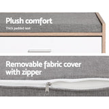Shoe Cabinet Bench Shoes Storage Drawer Organiser Rack Fabric Wooden Cupboard - Catching Deals