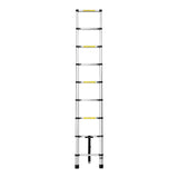 Giantz 2.6M Telescopic Ladder Aluminium Extension Extendable Steps Adjustable Height - Catching Deals