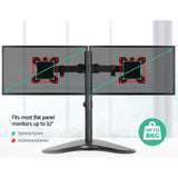 Monitor Stand Arm Dual HD LED TV PC Freestanding Mount Holder 2 Arm Display New - Catching Deals