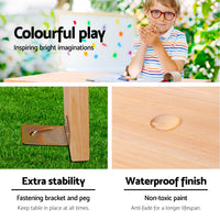 Kids Wooden Picnic Table Set Playground Garden Outdoor Furniture Wood - Catching Deals