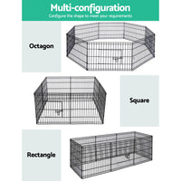 24" 8 Panel Pet Dog Playpen Puppy Exercise Cage Home Enclosure Fence Play Pen - Catching Deals