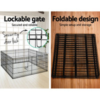 24" 8 Panel Pet Dog Playpen Puppy Exercise Cage Home Enclosure Fence Play Pen - Catching Deals