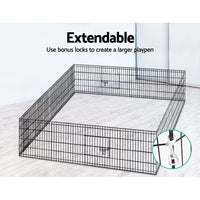 24" 8 Panel Pet Dog Playpen Puppy Exercise Cage Home Enclosure Fence Play Pen - Catching Deals