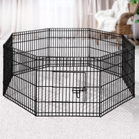 24" 8 Panel Pet Dog Playpen Puppy Exercise Cage Home Enclosure Fence Play Pen - Catching Deals