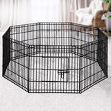 24" 8 Panel Pet Dog Playpen Puppy Exercise Cage Home Enclosure Fence Play Pen - Catching Deals