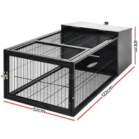i.Pet Rabbit Cage Hutch Cages Indoor Outdoor Hamster Enclosure Pet Metal Carrier
