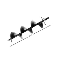 Auger Power Garden Spiral Hole Digger Earth Drill Bit Earth Planter 75x300mm Black - Catching Deals