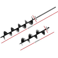 Giantz Power Garden Spiral Auger Hole Digger Earth Drill Bit Φ75x300 & 600mm - Catching Deals