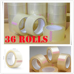 36 Rolls Packing Tape Clear Adhesive Packaging Sticky Tape 75M x 48mm 45 Micron - Catching Deals