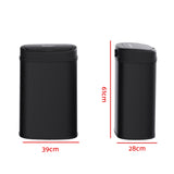 Devanti Sensor Bin 50L Motion Rubbish Trash Can Auto Touch Free