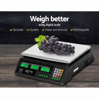 eMAJIN Scales Digital Kitchen 40KG Weighing Scales Shop Market LCD - Catching Deals