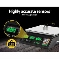 eMAJIN Scales Digital Kitchen 40KG Weighing Scales Shop Market LCD - Catching Deals